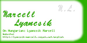 marcell lyancsik business card